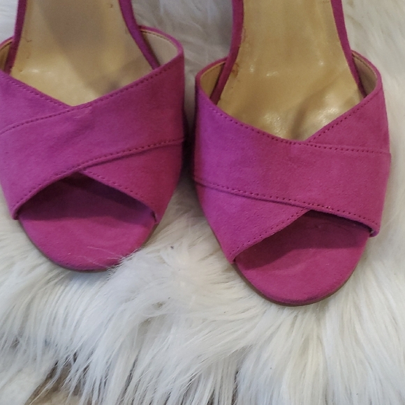 Naturalizer Pink Fucha Strappy Heels Shoes - Picture 8 of 14